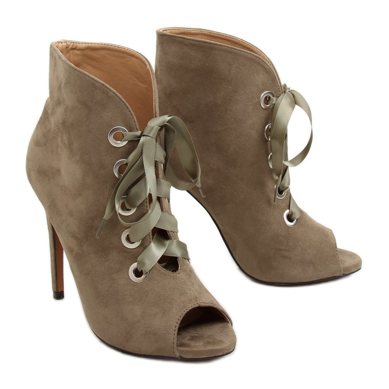 Zelené boty s otevřenými prsty 680-32 Zelené zelená