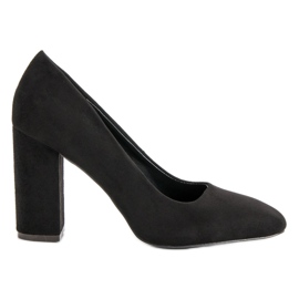 Sweet Shoes Semišové Lodičky Na Sloupu černý