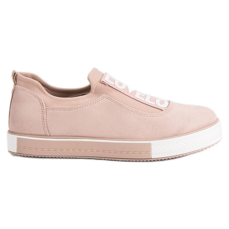 Ideal Shoes Lovelo nazouvací tenisky hnědý