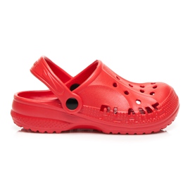 Pohodlné pantofle červený