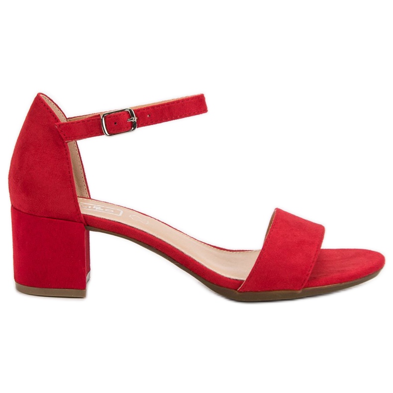 Filippo Červené sandály na vysokém podpatku