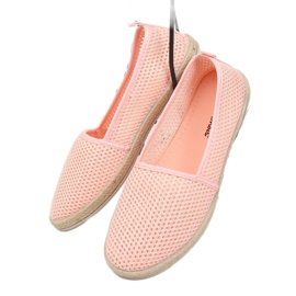 Růžové síťované espadrilky JX1029 růžový