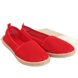 Espadrilky z červené síťoviny JX1029 Red červený