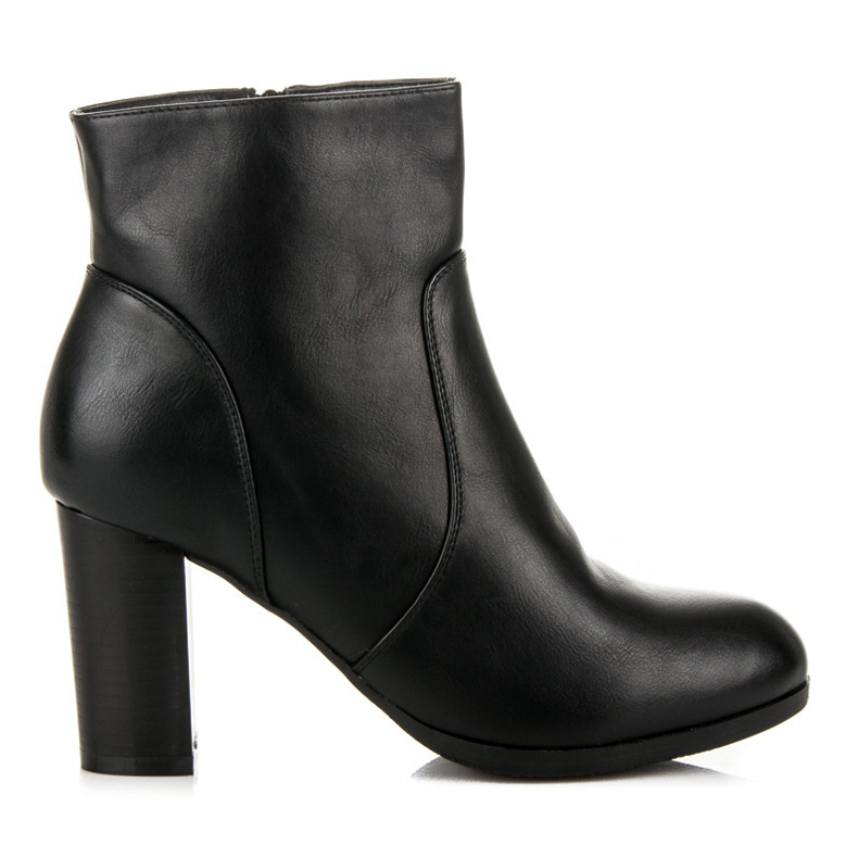 Super Mode Pohodlné kozačky na sloupku černá