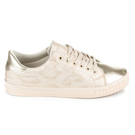 Tenisky s lesklou špičkou hnědý