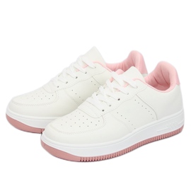 Bílé a růžové sportovní boty LV75P Pink bílý růžový