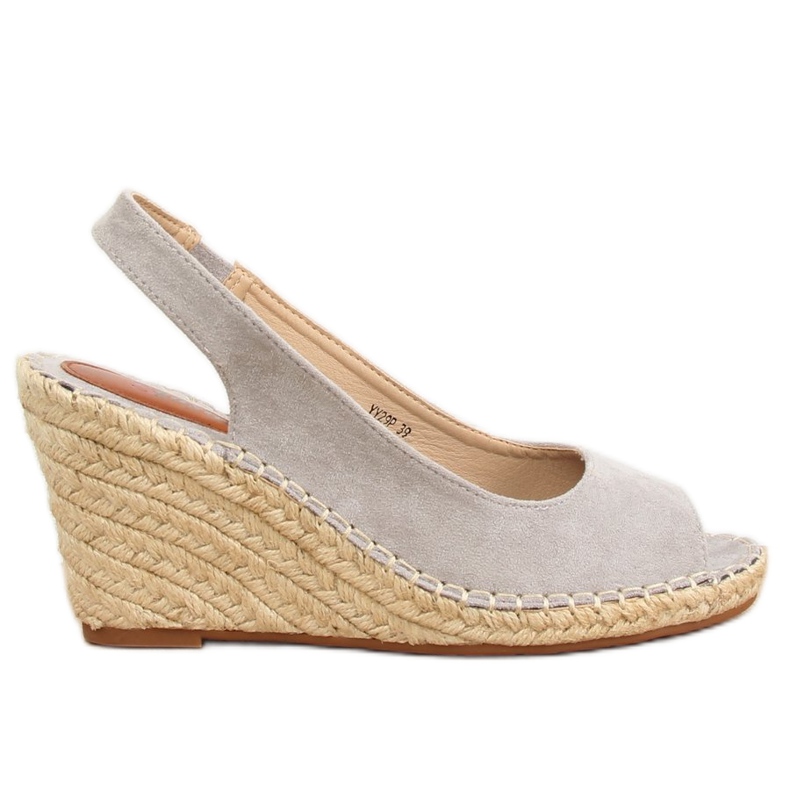 Šedé espadrilky na klíncích YY29P Grey šedá Šedé espadrilky na klíncích YY29P Grey šedá