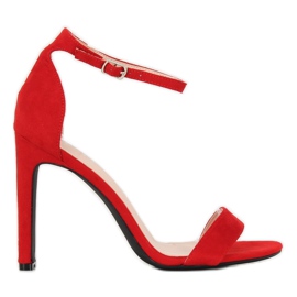 Červené sandály na vysokém podpatku NF-37P Red Červené sandály na vysokém podpatku NF-37P Red