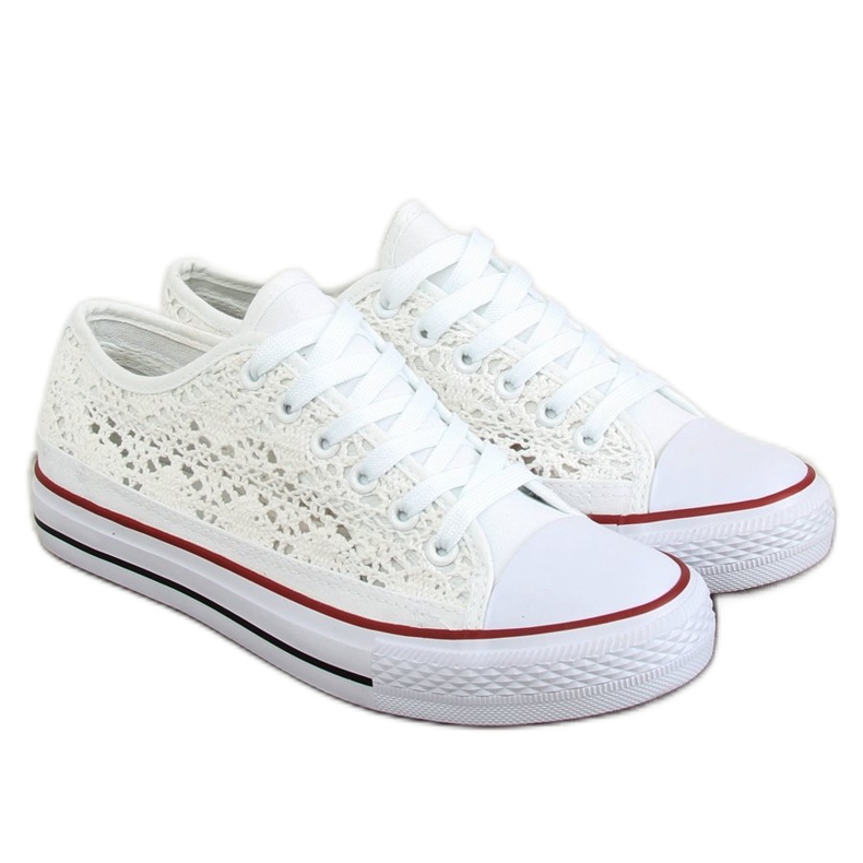 Bílé krajkové tenisky NB282P White bílý