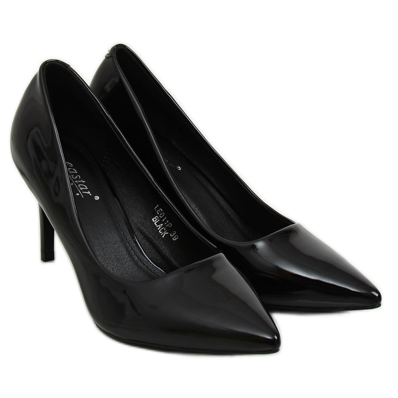 Černé dámské vysoké podpatky LE011P Black černá