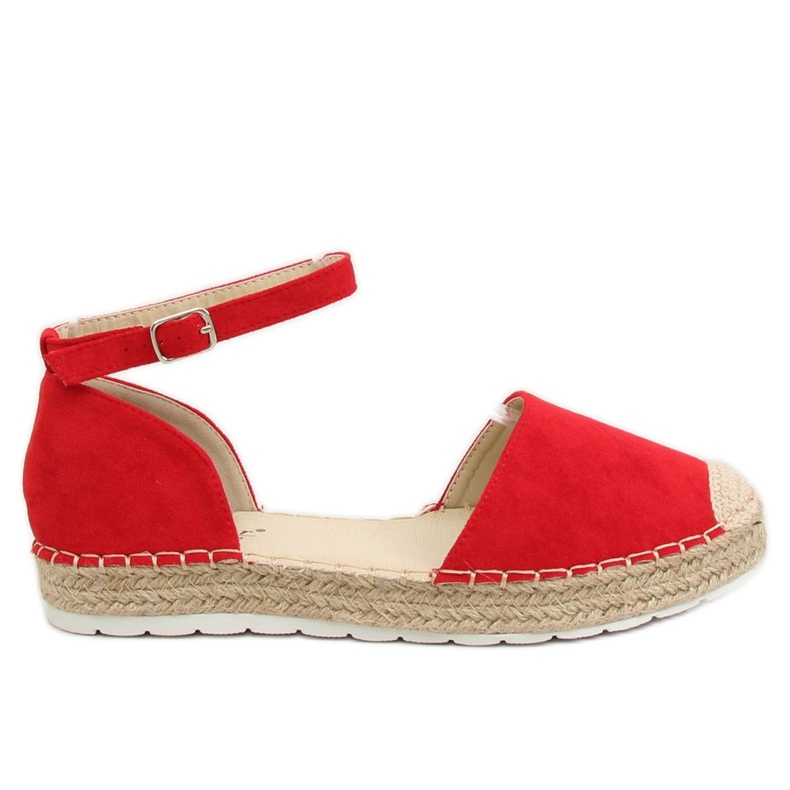 Červené dámské espadrilky JH85 Red Červené dámské espadrilky JH85 Red