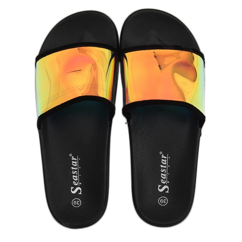 Černé pantofle benzinové barvy CK80P černé černá