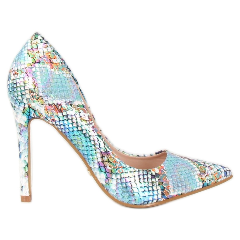 Modré cvočky z hadí kůže NF-42P Blue modrý vícebarevný Modré cvočky z hadí kůže NF-42P Blue modrý vícebarevný