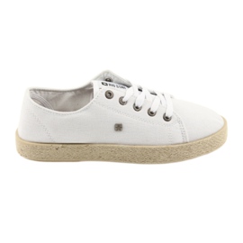 Espadrilky bílé dámské boty Big star DD274423 bílý Espadrilky bílé dámské boty Big star DD274423 bílý