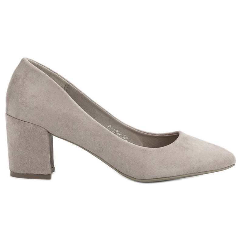 Ideal Shoes Šedá čerpadla na pilíři