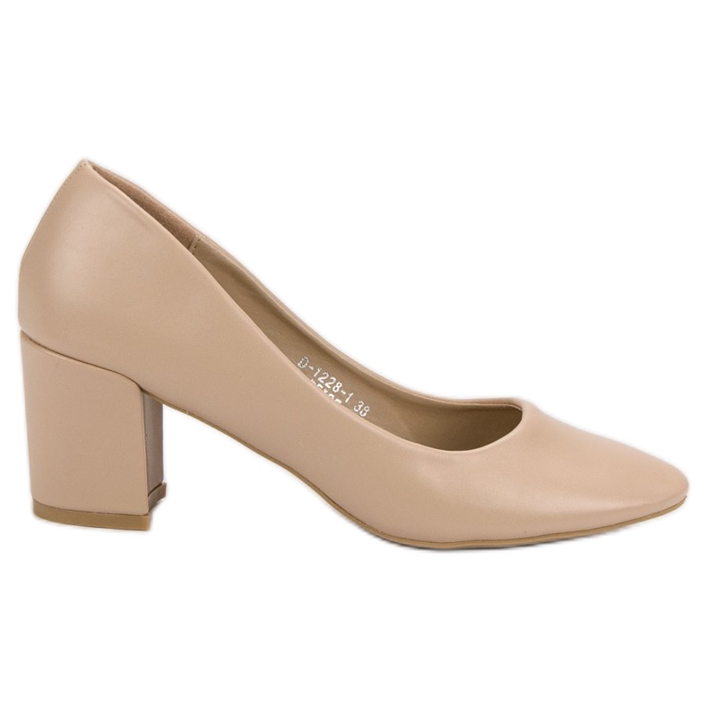 Ideal Shoes Klasické béžové lodičky béžový Ideal Shoes Klasické béžové lodičky béžový