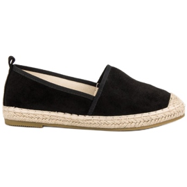 Bestelle Semišové espadrilky černá Bestelle Semišové espadrilky černá