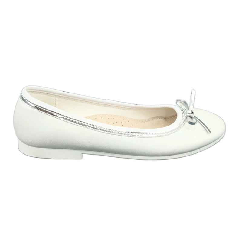 Balerínky s mašlí bílá perla American Club GC29 / 19 bílý vícebarevný