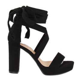 Černé sandály na platformě NC805 Black černý