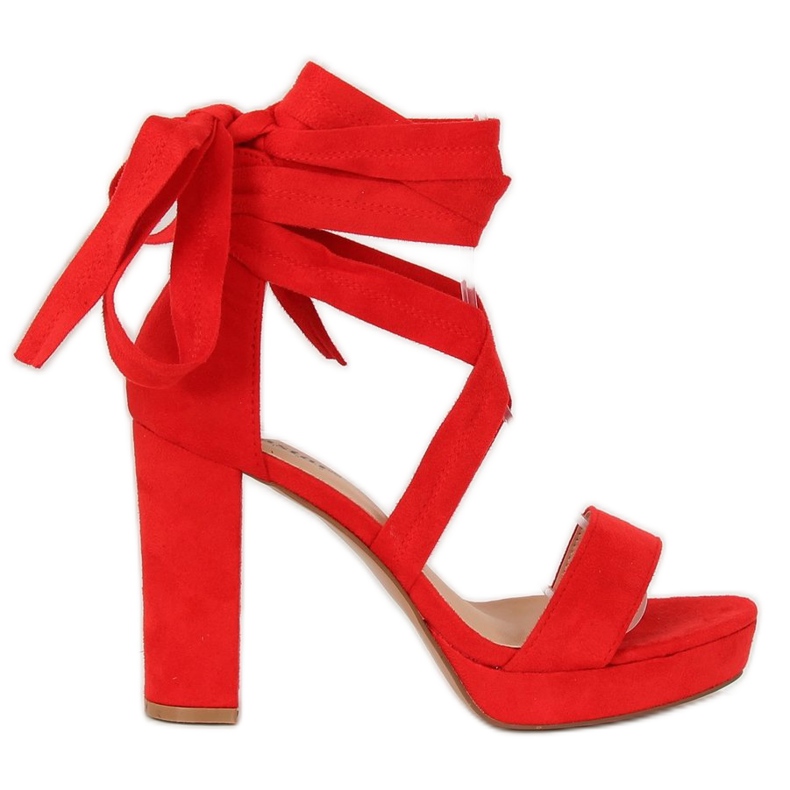 Červené sandály na platformě NC805 Red