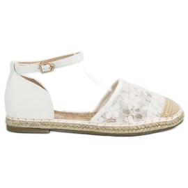 Nio Nio Krajkové espadrilky bílý