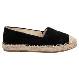 Small Swan Semišové espadrilky černý