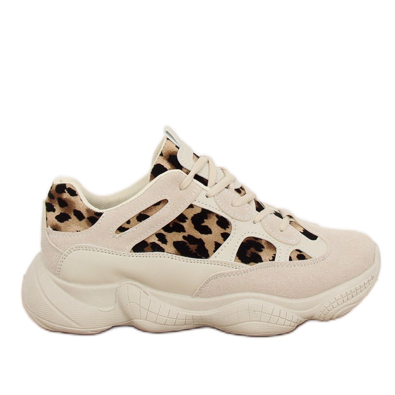 Béžová sportovní obuv M-020 Leopard béžový
