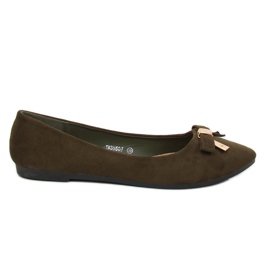 Zelené dámské balerínky JM3550J Verde zelená Zelené dámské balerínky JM3550J Verde zelená
