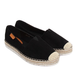 Černé espadrilky RC-61 Black semiš černý