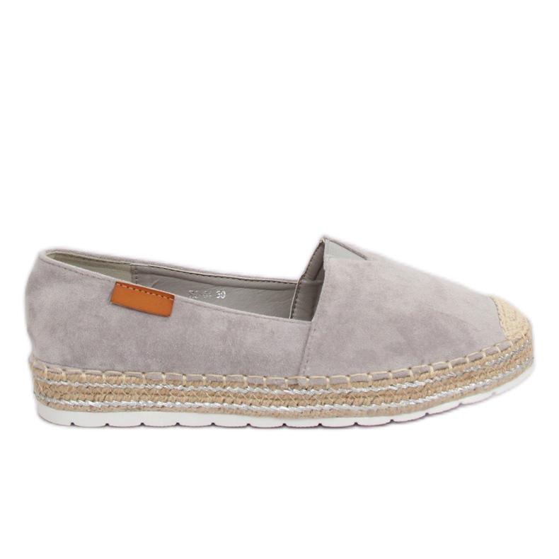 Šedé semišové espadrilky RC-61 Grey šedá