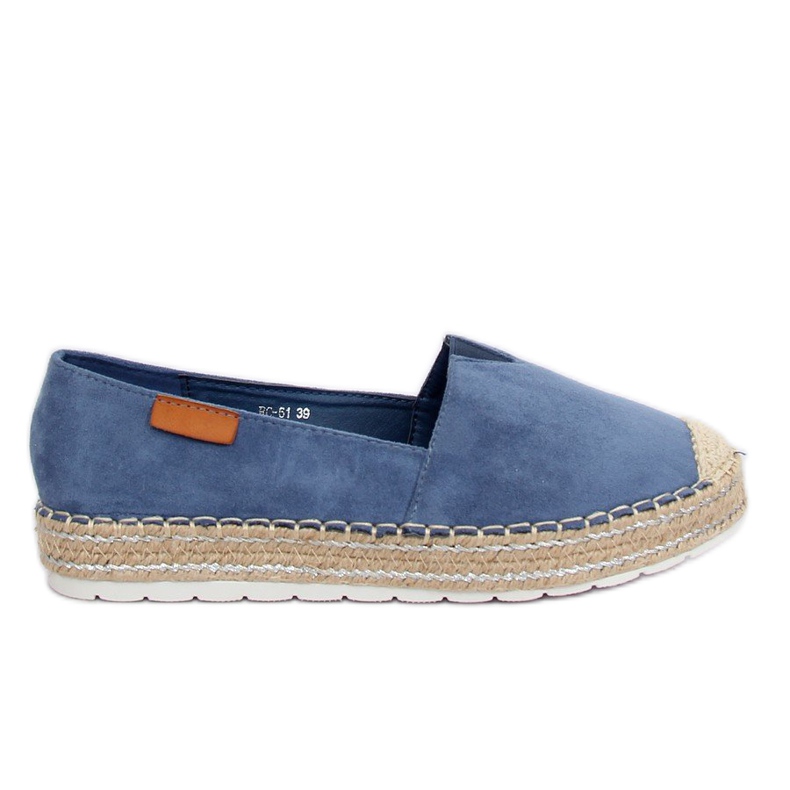 RC-61 Modré semišové modré espadrilky modrý