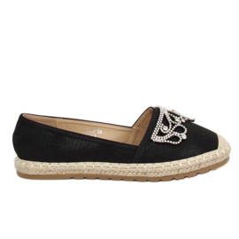Černé espadrilky s korunkou H-6558 Black černý