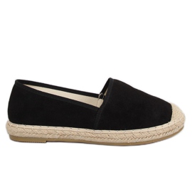 AF40 Černé černé semišové espadrilky černá AF40 Černé černé semišové espadrilky černá