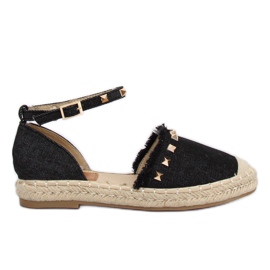 Černé riflové espadrilky CH-1K211 Black černá