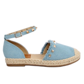 Modré riflové espadrilky CH-1K211 L.BLUE modrý