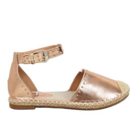 Šampaňské metalické espadrilky CF-1K215 Champagne růžový
