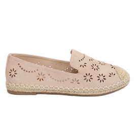 Béžové prolamované espadrilky 9023 Béžová béžový Béžové prolamované espadrilky 9023 Béžová béžový