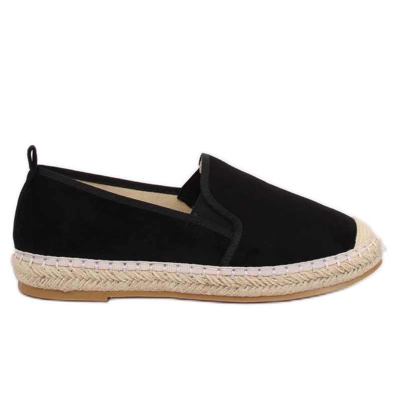 Black espadrilles 1768-11 Black černá