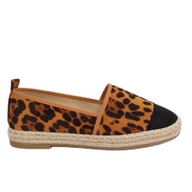 Dámské espadrilky 888-15 Leopard černý hnědý vícebarevný