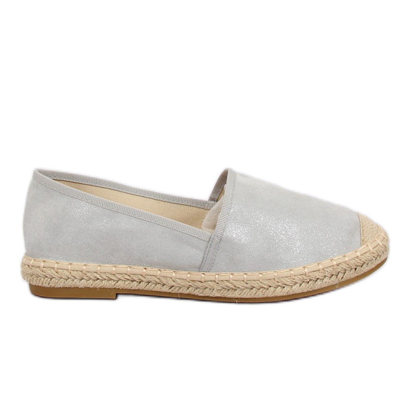 Šedé espadrilky pro ženy 665-3 šedá Šedé espadrilky pro ženy 665-3 šedá