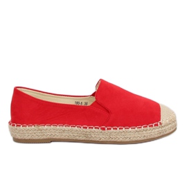 Červené dámské espadrilky 180-5 Red červený
