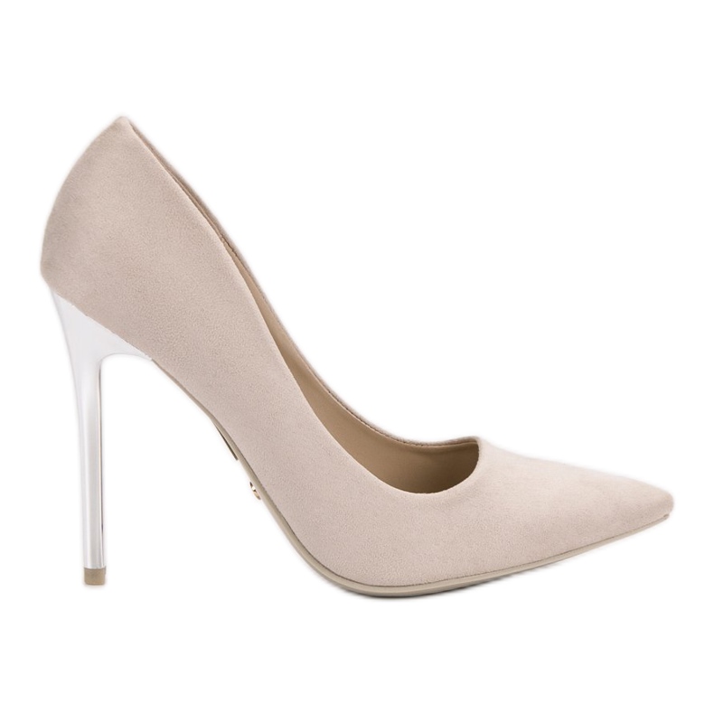 Seastar Béžové semišové podpatky béžový Seastar Béžové semišové podpatky béžový