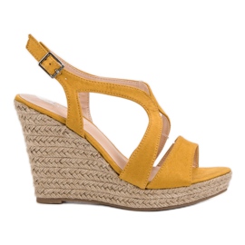 Espadrilky na sandálech Kotrurnie žluť