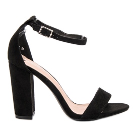 Ch. Creation Černé Sandály Na Tyči černá Ch. Creation Černé Sandály Na Tyči černá