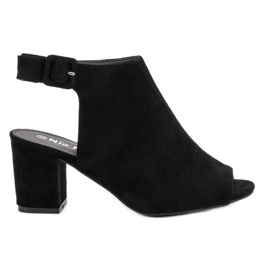 Nio Nio Postavené Sandály Na Baru černý