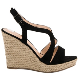 Espadrilky na sandálech Kotrurnie černá Espadrilky na sandálech Kotrurnie černá