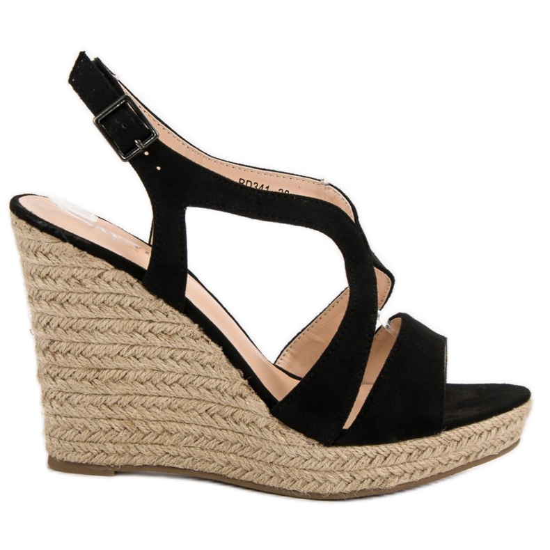 Espadrilky na sandálech Kotrurnie černá Espadrilky na sandálech Kotrurnie černá