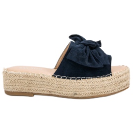 Pantofle Espadrilles Na Platformě modrý námořnická modř