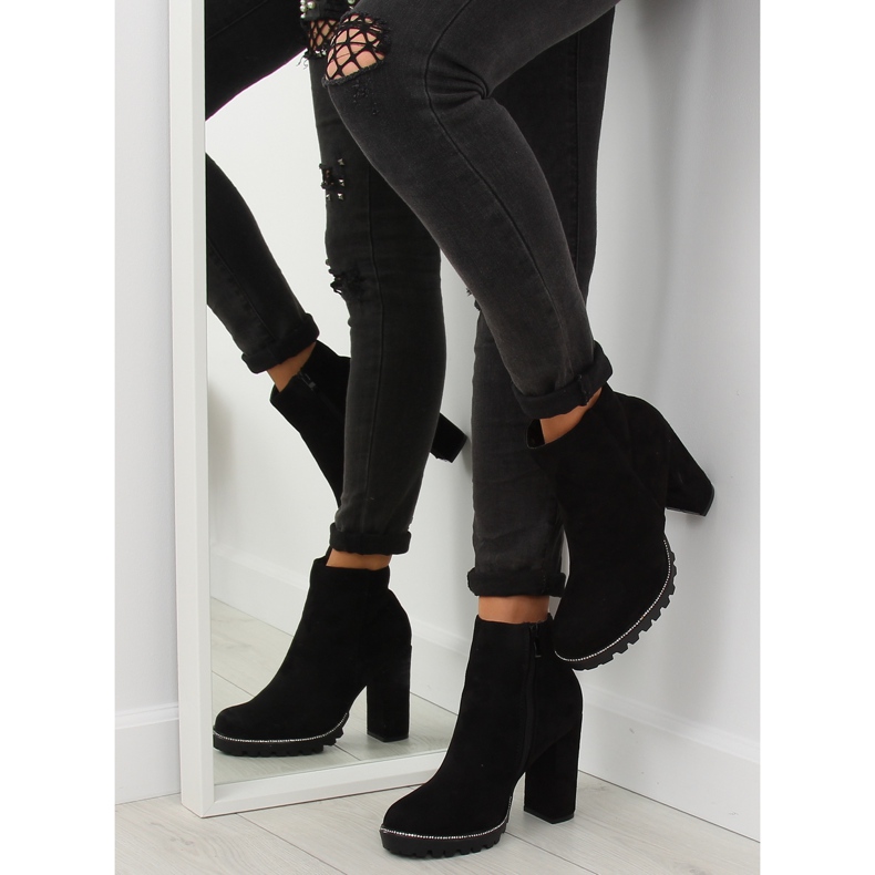 Černá Vysoké podpatky černá 58-581 Černá II-GAT