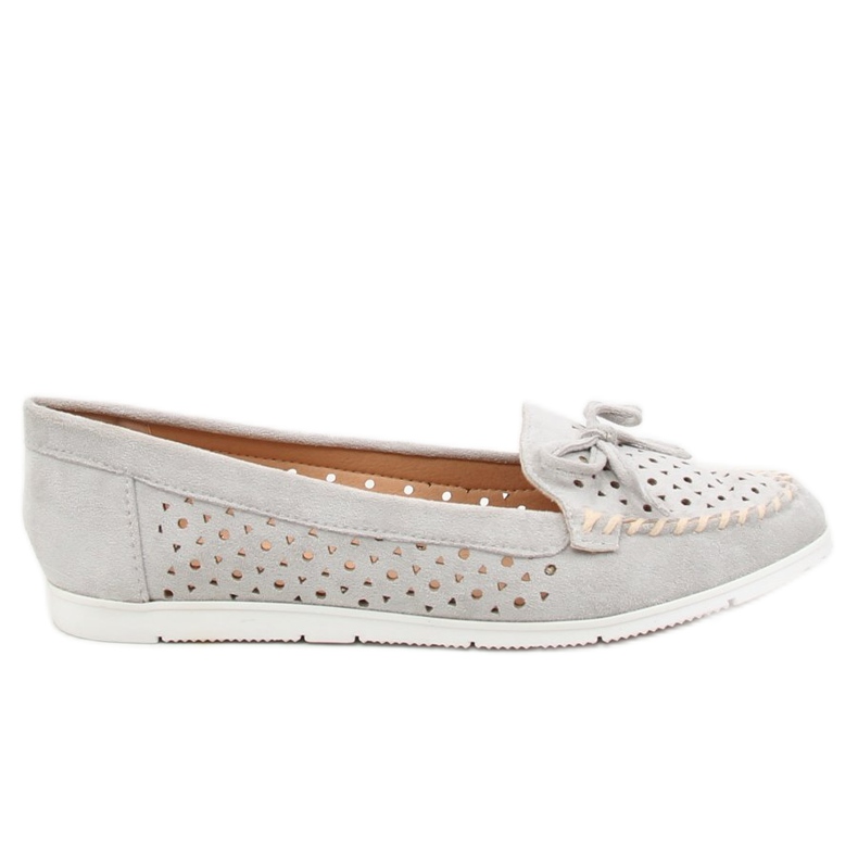 Šedé Dámské šedé mokasíny T339P Šedé šedá Šedé Dámské šedé mokasíny T339P Šedé šedá